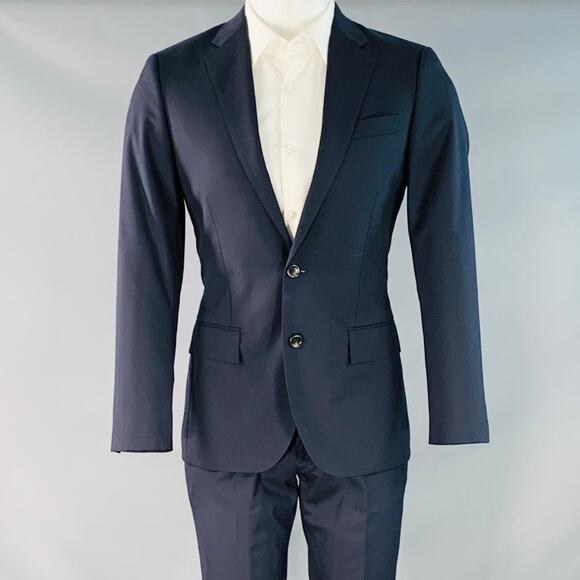 J.CREW Size 36 Short Ludlow Navy Wool Slim Fit Notch Lapel Suit - Picture 1 of 13